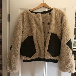 Sideline Clothing shearling bomber jacket